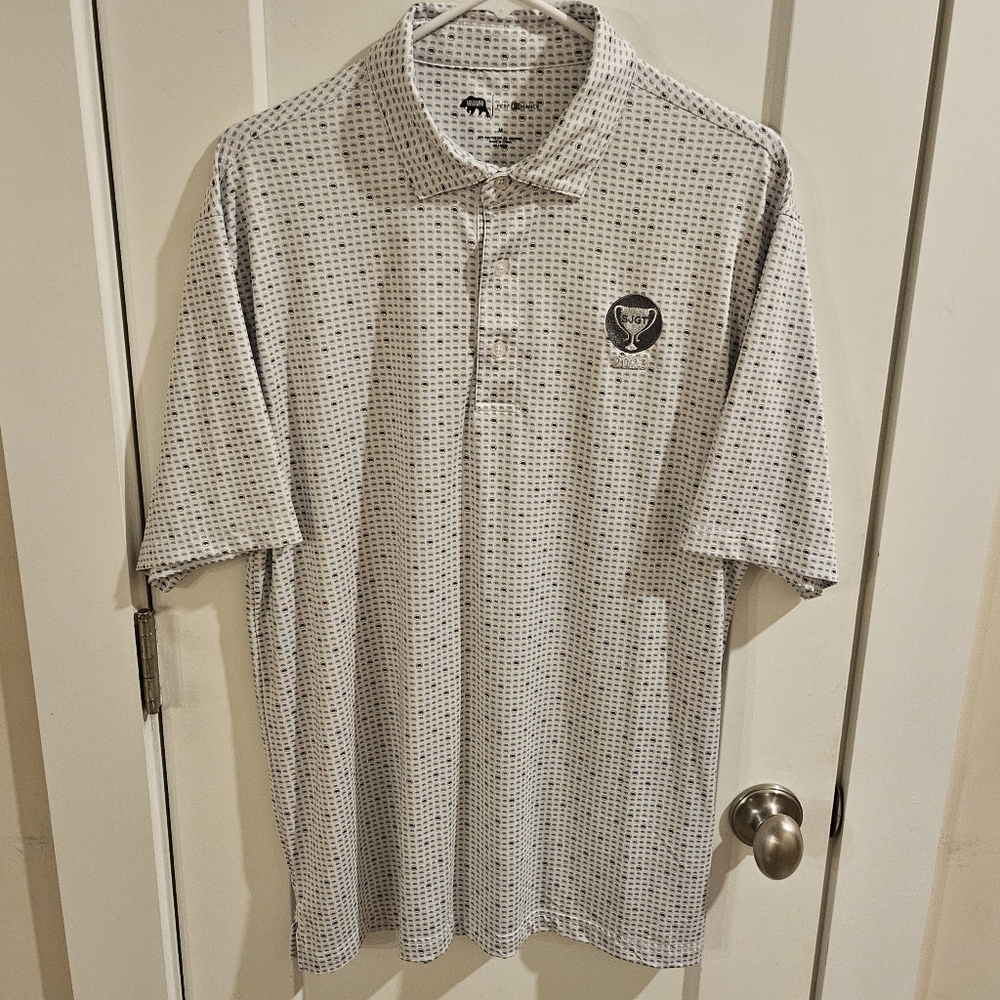 Onward Reserve Performance Golf Polo Shirt - All-Over Logo Print - Size Medium
